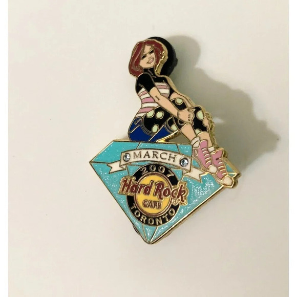 2007 Hard Rock Cafe Toronto Birthstone Girl Series Pin  March Limited Edition - Picture 1 of 13